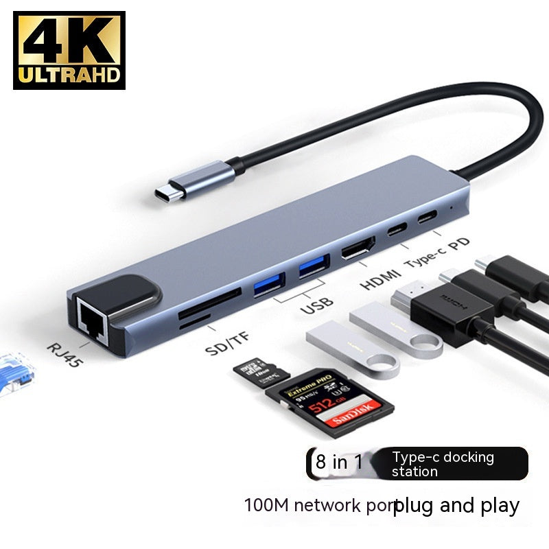 Type-c Expansion Dock 8 En 1 Hub multifonction