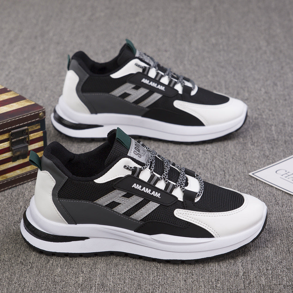 Sneakers Hommes Tissage Volant Mesh Surface Respirant Chaussures de Running de Loisirs