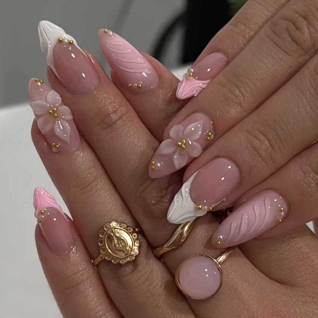 Nails français sculptés en 3D