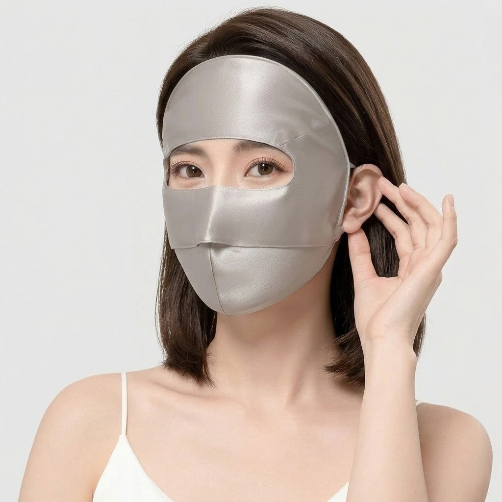 Masque visage en soie solaire pour femmes
