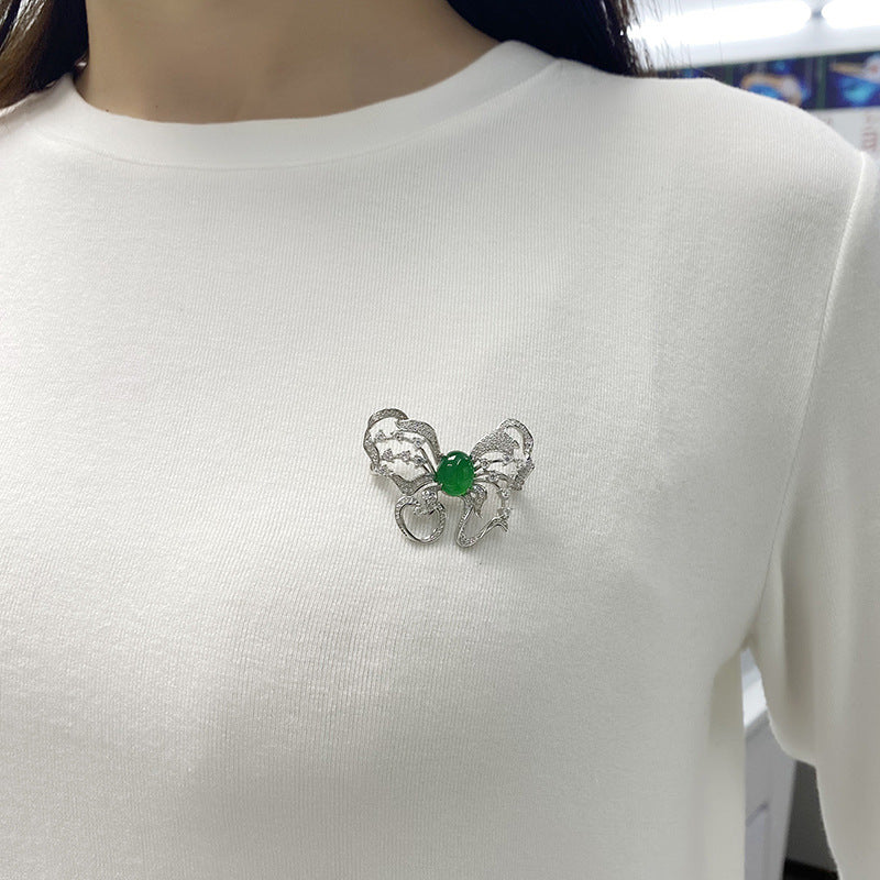 S925 Broche papillon en argent sterling