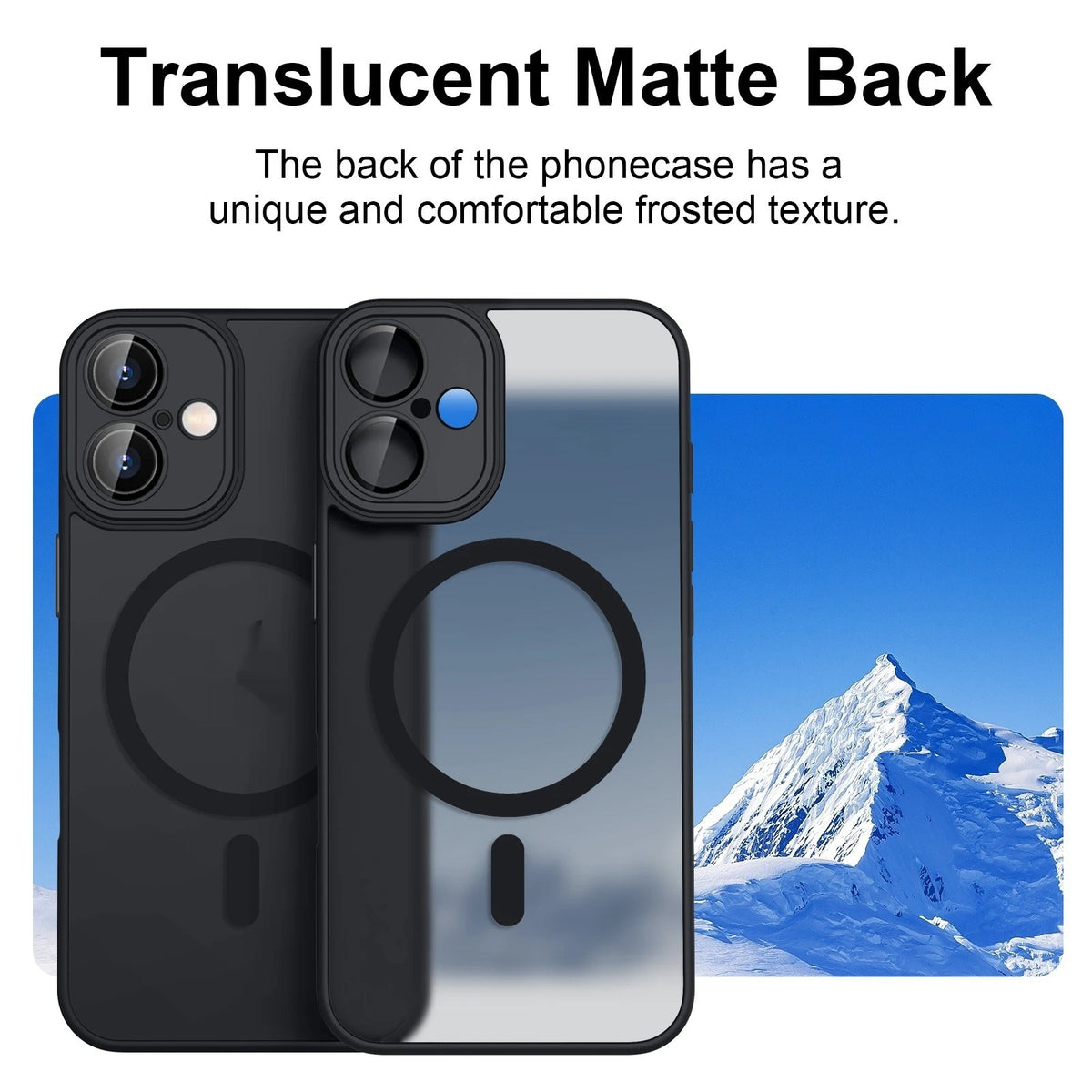 Magnetic Suction Skin-feel Semi-transparent Full Phone Case