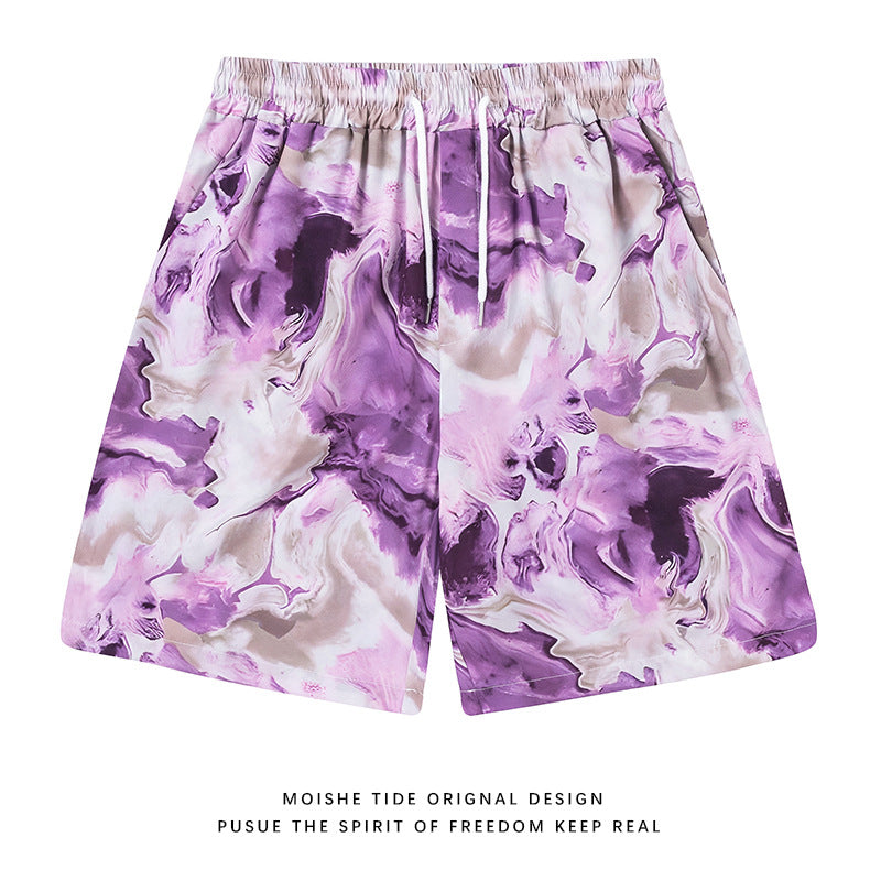 Homme S Casual Beach Short avec toute l'impression florale