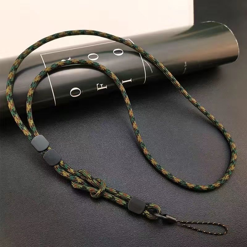 Long Minimalist Double-usage amovible téléphone réglable Lanyard