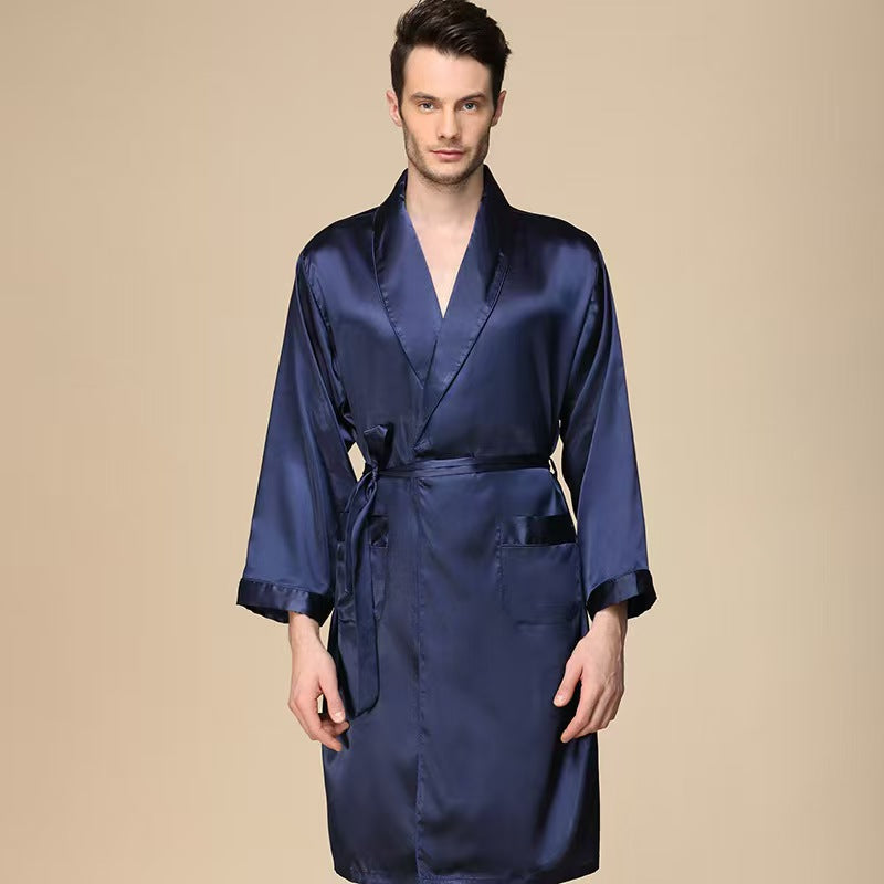 Hommes Short en soie d'été et chemise de nuit