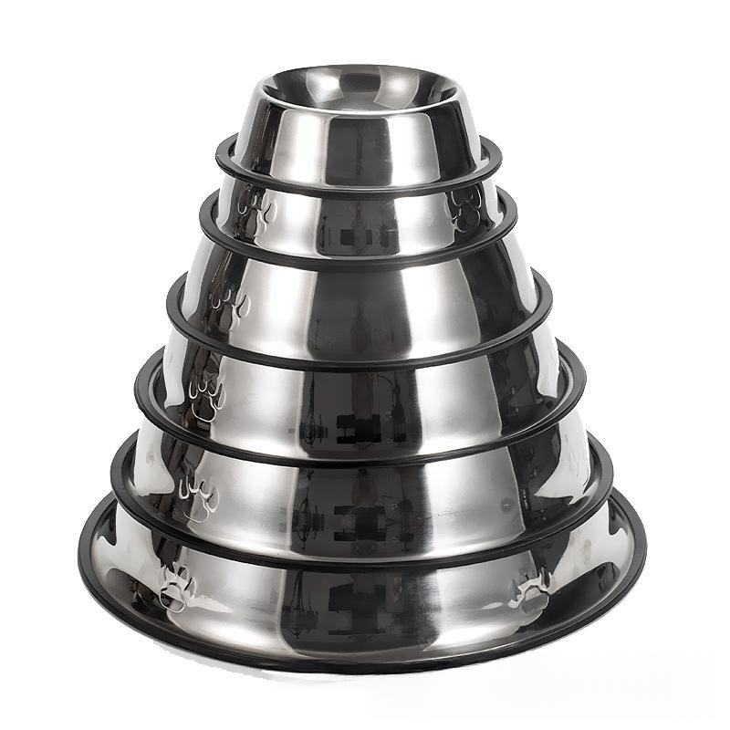 Tip-proof Non-slip Pet Supplies en acier inoxydable Dog Bowl et Cat Bowl