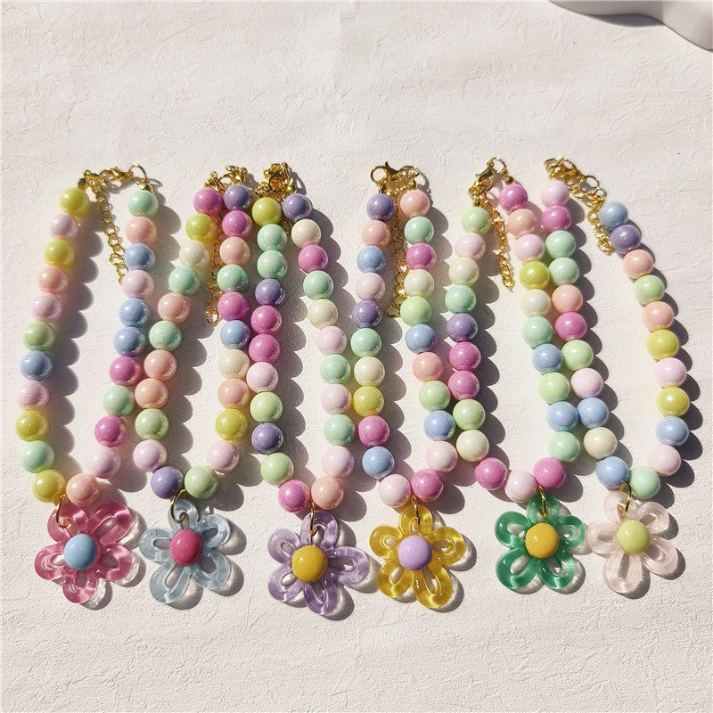 Collier pour animaux de compagnie coloré fait main