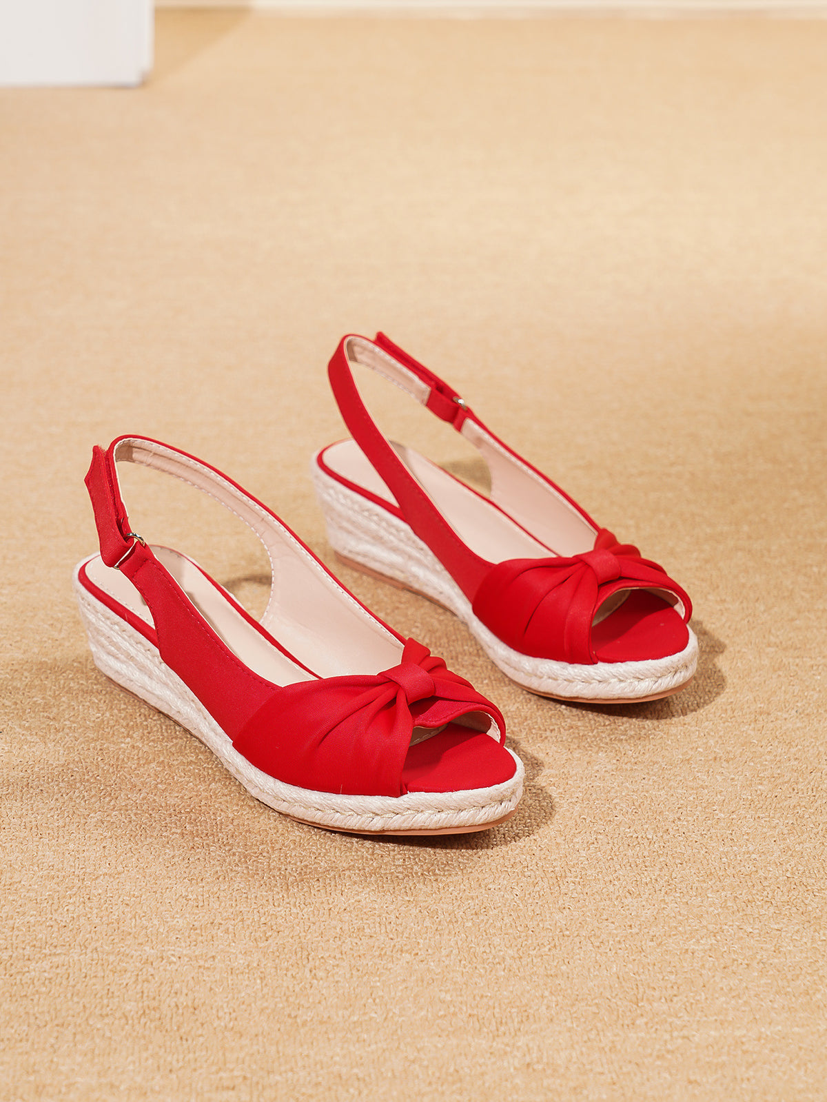 Sandales à bout ouvert Bow-tie pour femmes