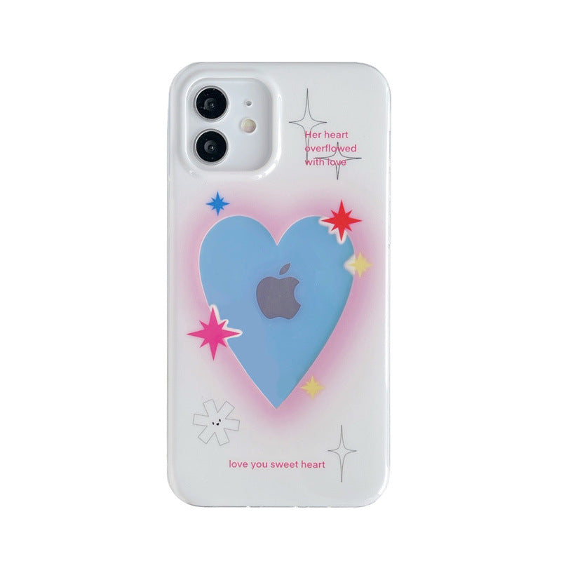 Fille coeur ins Laser amour approprié pour téléphone portable cas