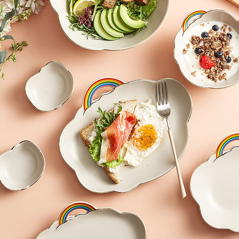 Rainbow Ceramic Table de petit déjeuner Articles de ménage haute valeur