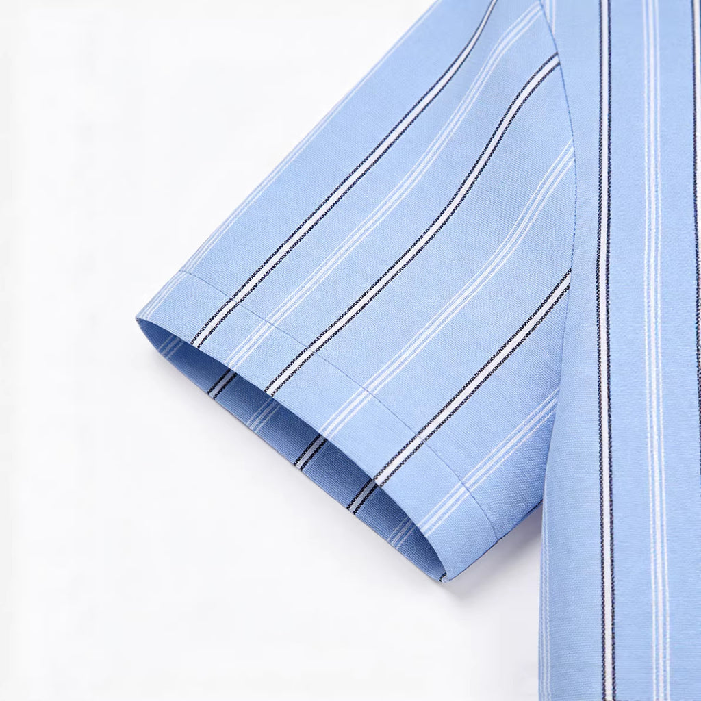 Chemise à rayures en coton casual pour hommes