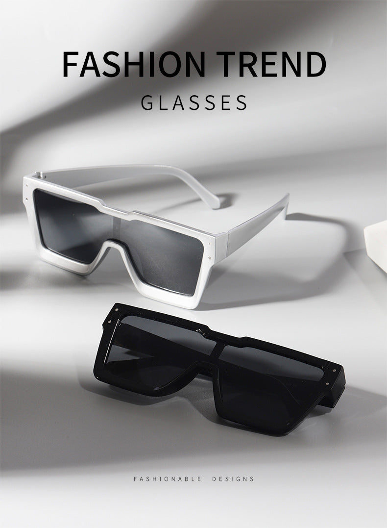 Lunettes de soleil européennes et américaines personnalisées Grandes Rim Lens Ins Style Sport Go