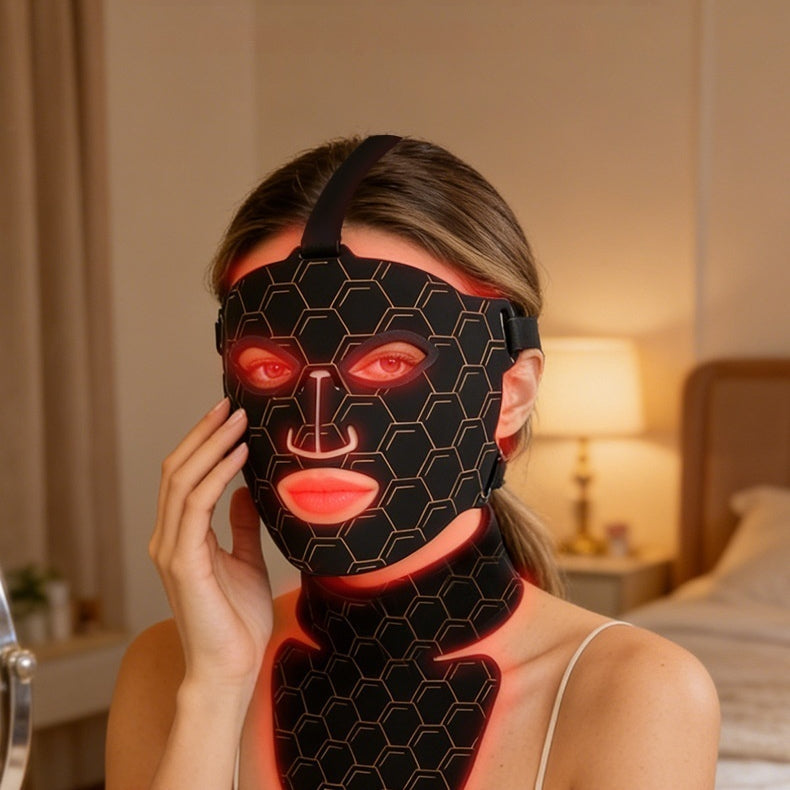 Masque de beauté faciale en silicone couleur LED 7