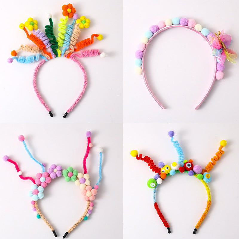 Bande de cheveux en fil de fer twisty floral pour les femmes