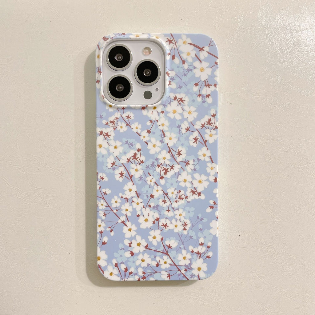 Coque de téléphone Sticker d'eau peinture à l'huile Aeolian Bells Flower Double Film PC résistant aux gouttes