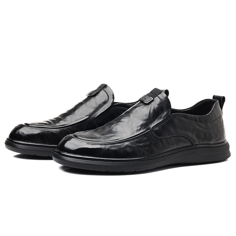 Chaussures de robe en cuir casual d'affaires pleine fleur