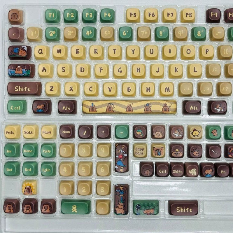 Capabala PBT Girl MOA Hauteur Mécanique Keyboard Keycaps 130 Key Set