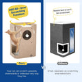 ABCPET Cat House Indoor Felt Cat Bed Scratch-résistant Kitten Cube avec lampe à bille suspendue