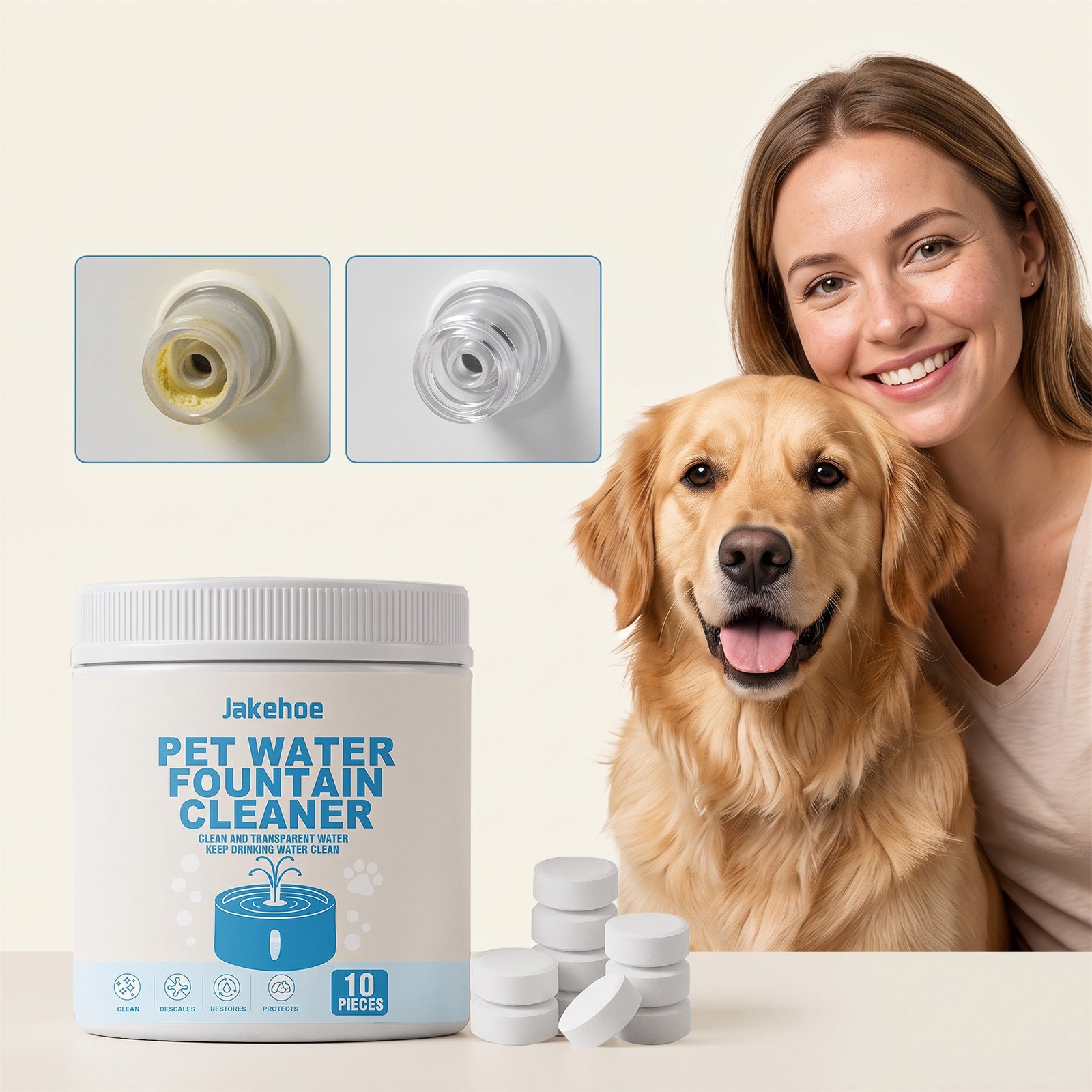 Nettoyeur de distributeur d'eau Jakehoe Pet