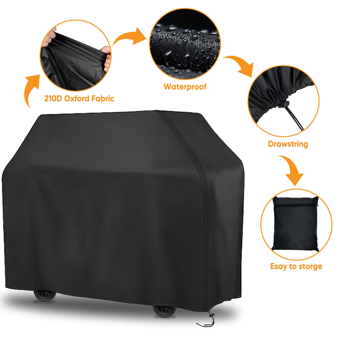 Heavy Duty Cover BBQ Waterproof Barbecue Gas Smoker Grill Patio Garden Outdoor
