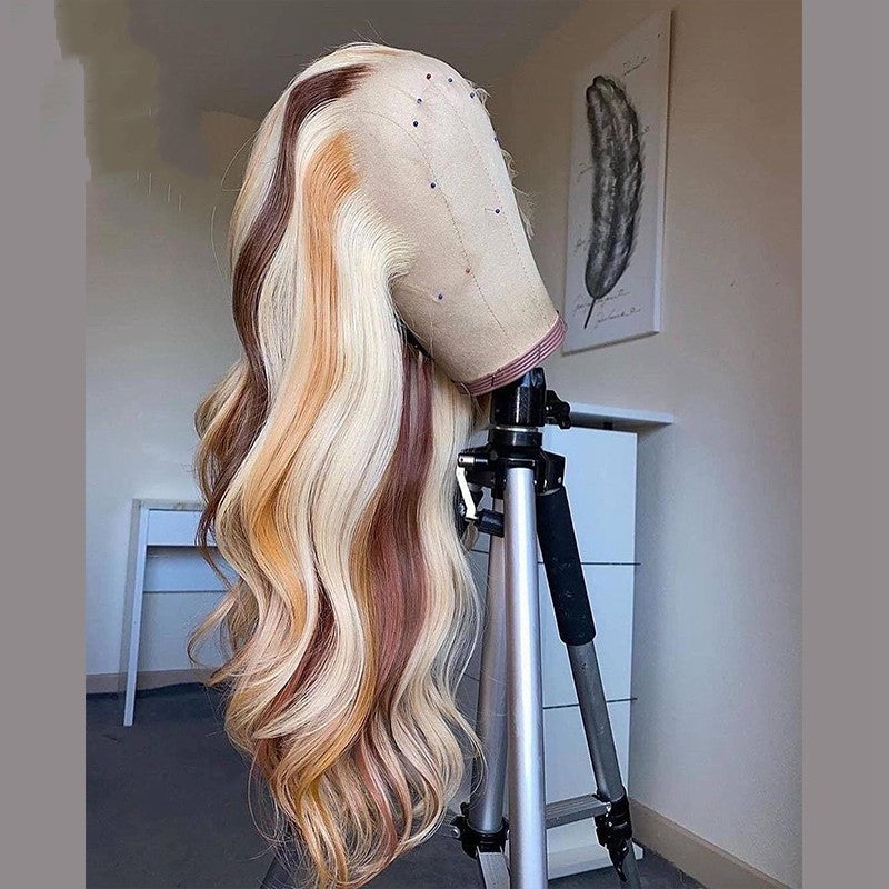 Brun Blonde Coloré Cheveux Humains PerruqueNabea Uty