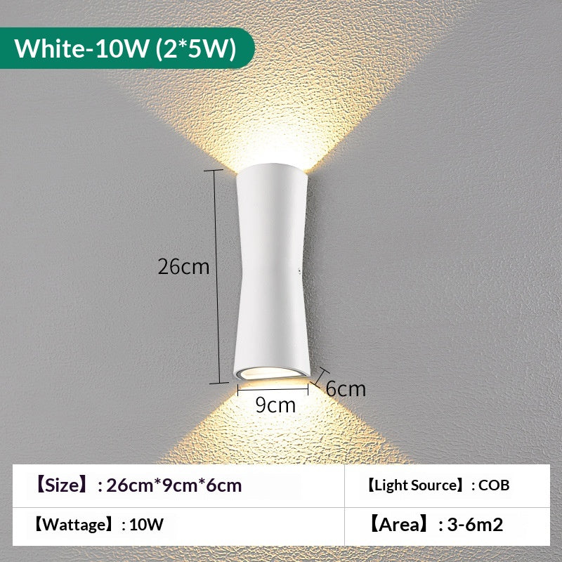 Outdoor courtyard path and balcony wall lights