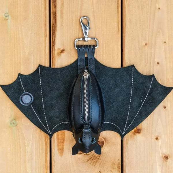 Halloween en cuir Bat pièce de monnaie