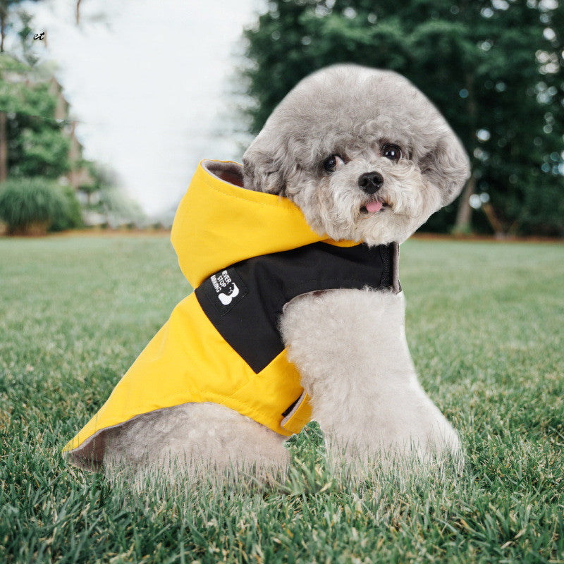 Couleur Contraste Patchwork Dog Raincoat