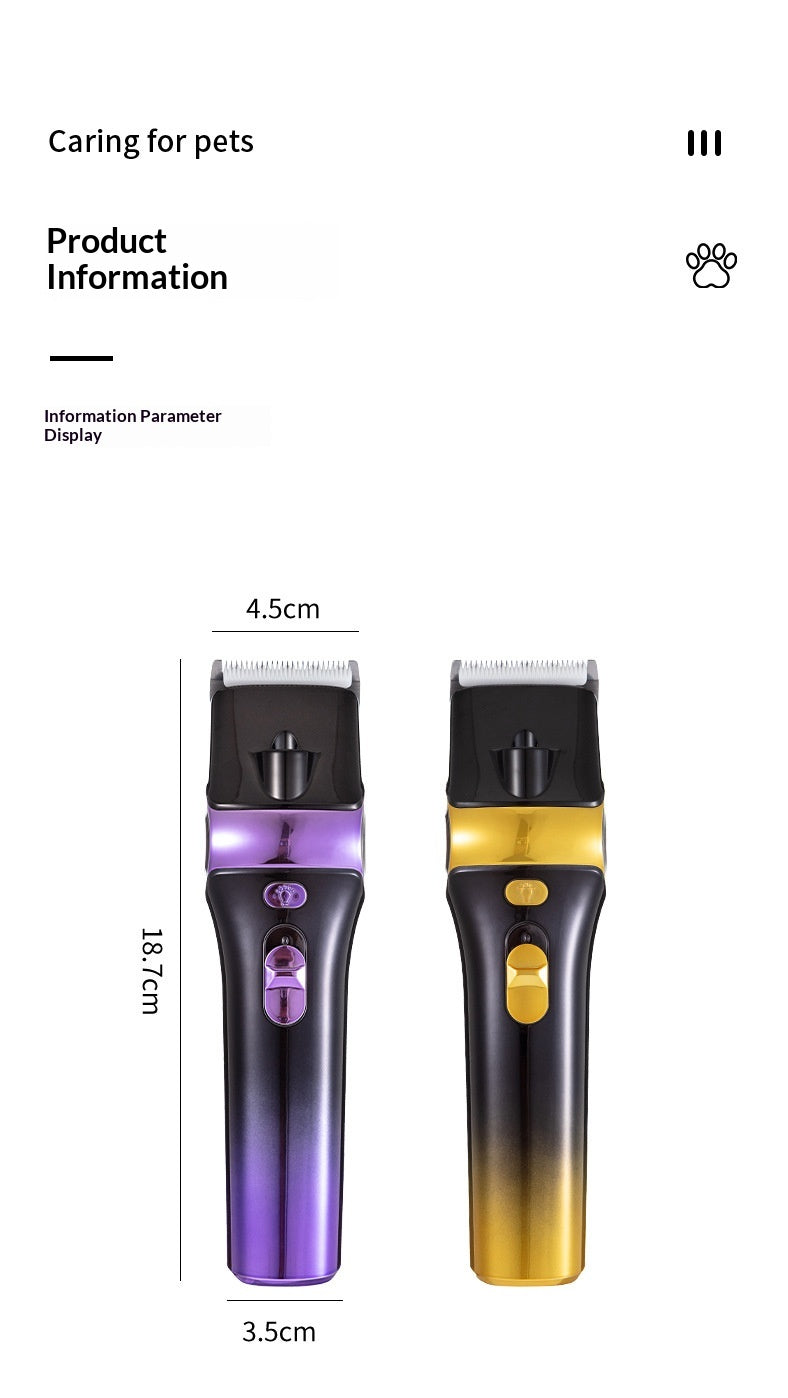 Clipper électrique 2-en-1 haute puissance avec lumière pour chiens et chats.