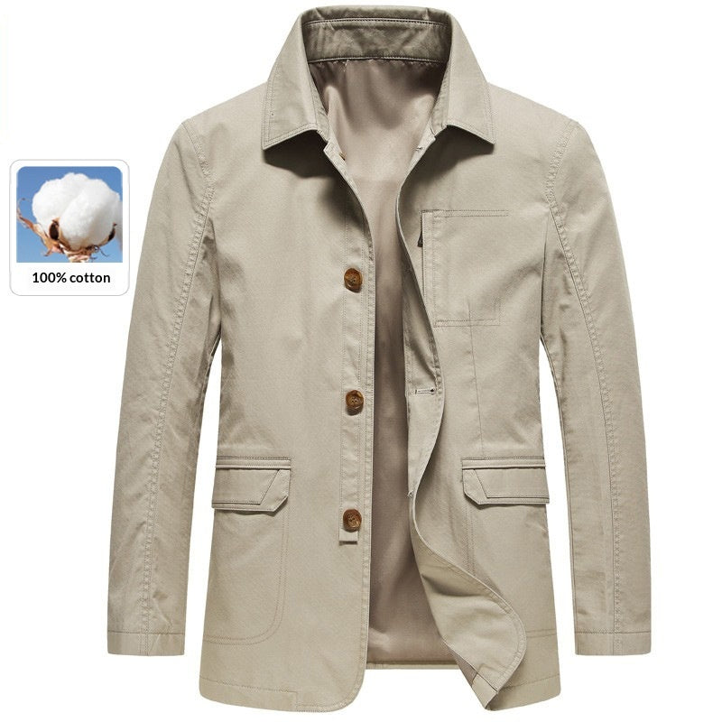 Bouton-up Casual Top style papa veste souple