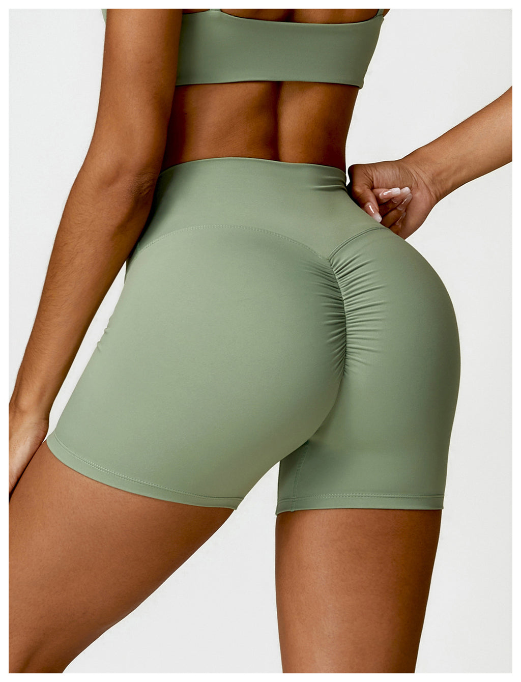 Short de yoga haute taille Belly Contracting Peach Hip Lifting Sport Short