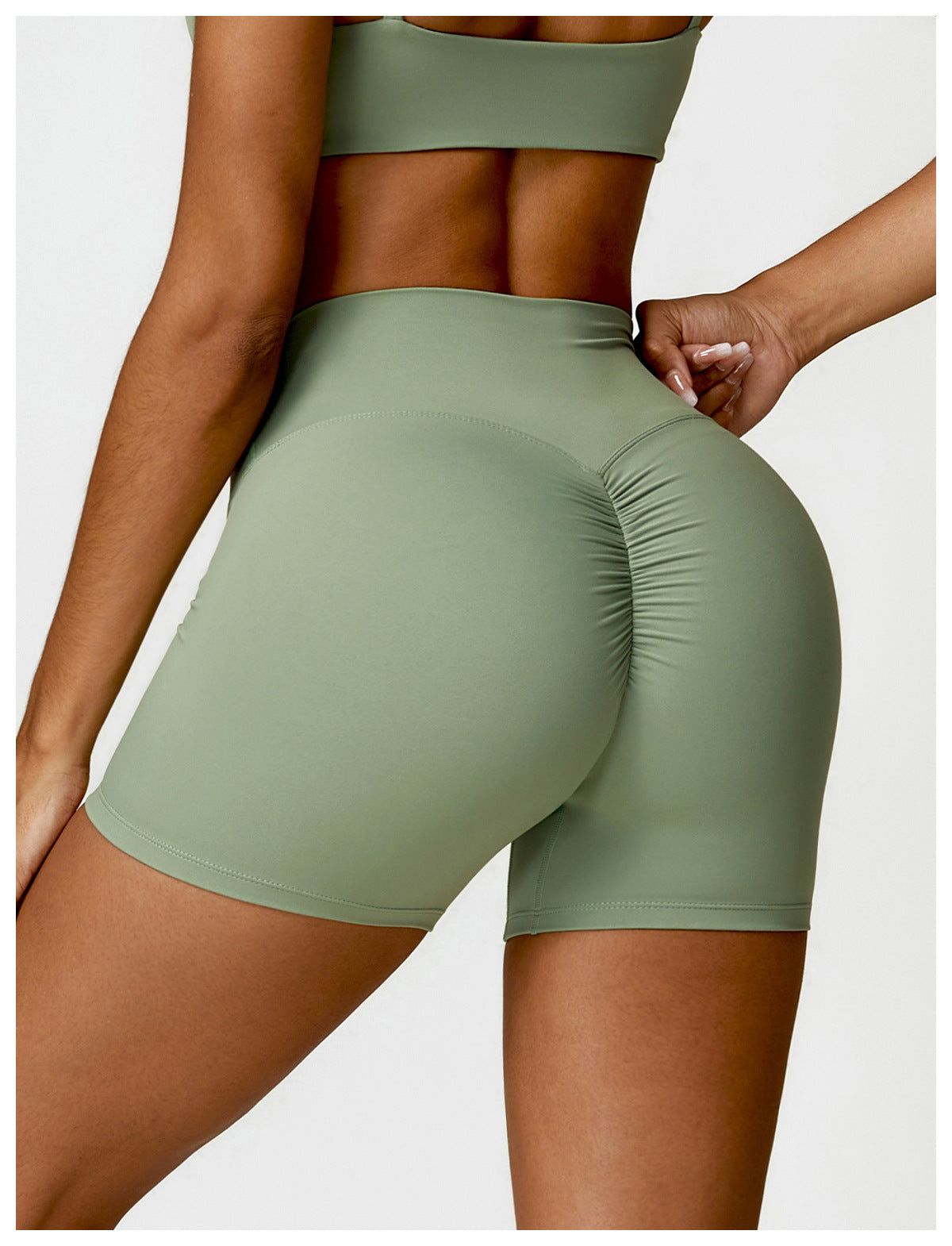 Short de yoga haute taille Belly Contracting Peach Hip Lifting Sport Short