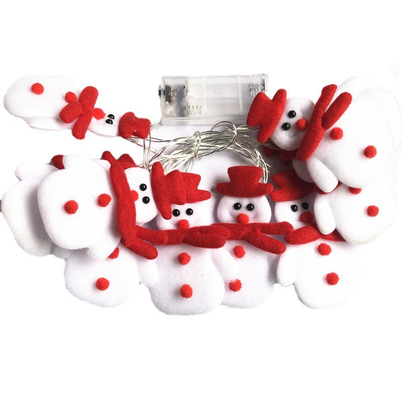 Tissu Felt Polka Dot Christmas Holiday Room Décoration Led String Lampe