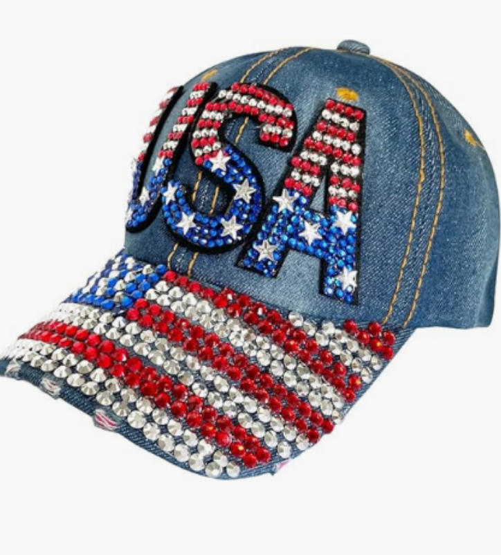 World Cup USA Bling Baseball Cap