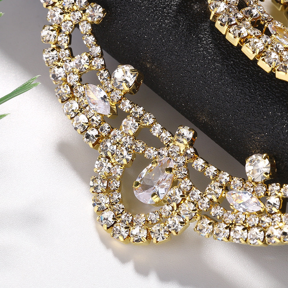 Floral Temperament Retro Rhinestone Bride Headband
