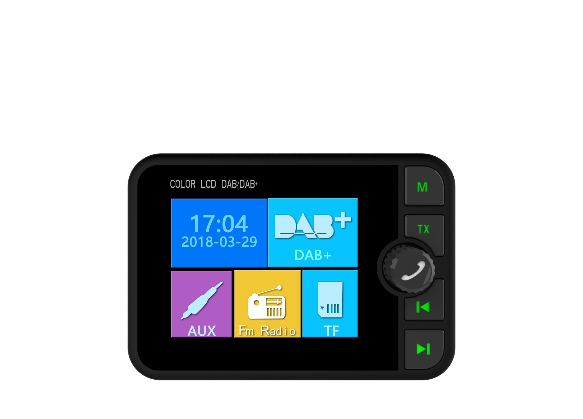 Station européenne écran couleur populaire voiture DAB récepteur numérique Bluetooth MP3 multifonction