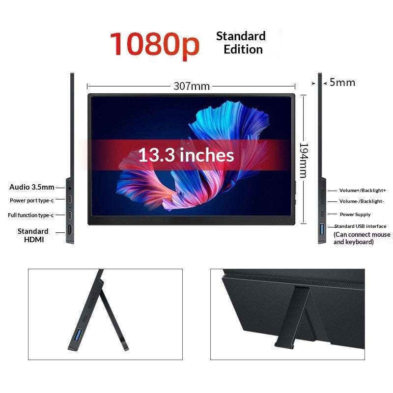 Écran d'extension de téléphone de moniteur portable Ordinateur portable écran secondaire