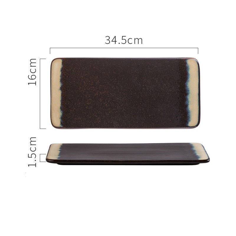 Céramique rectangulaire Sushi Platter japonais