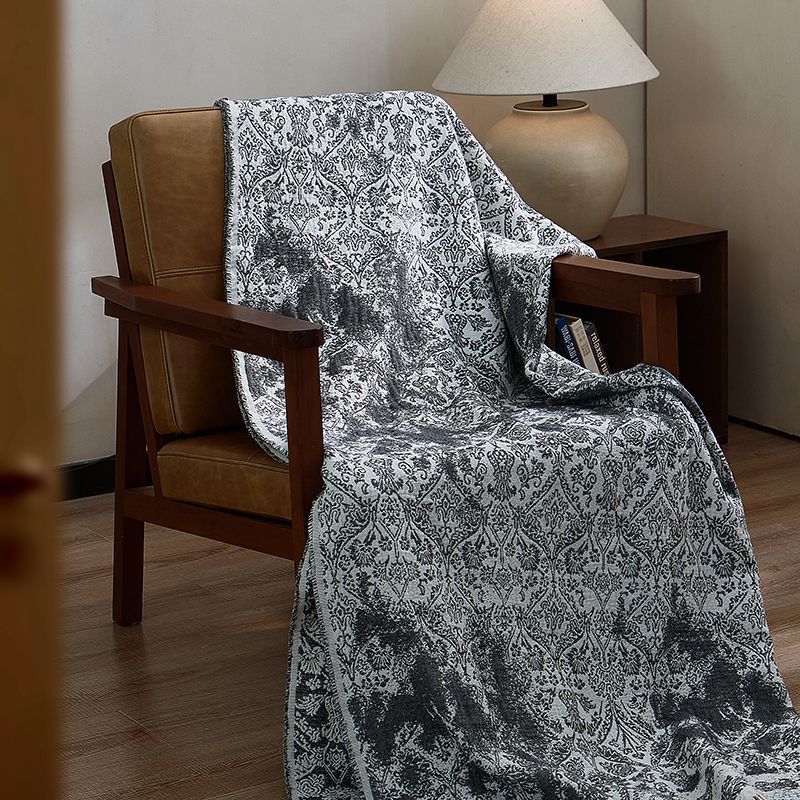 Couverture en coton tissée avec une Texture laine Couverture multifonctionnelle