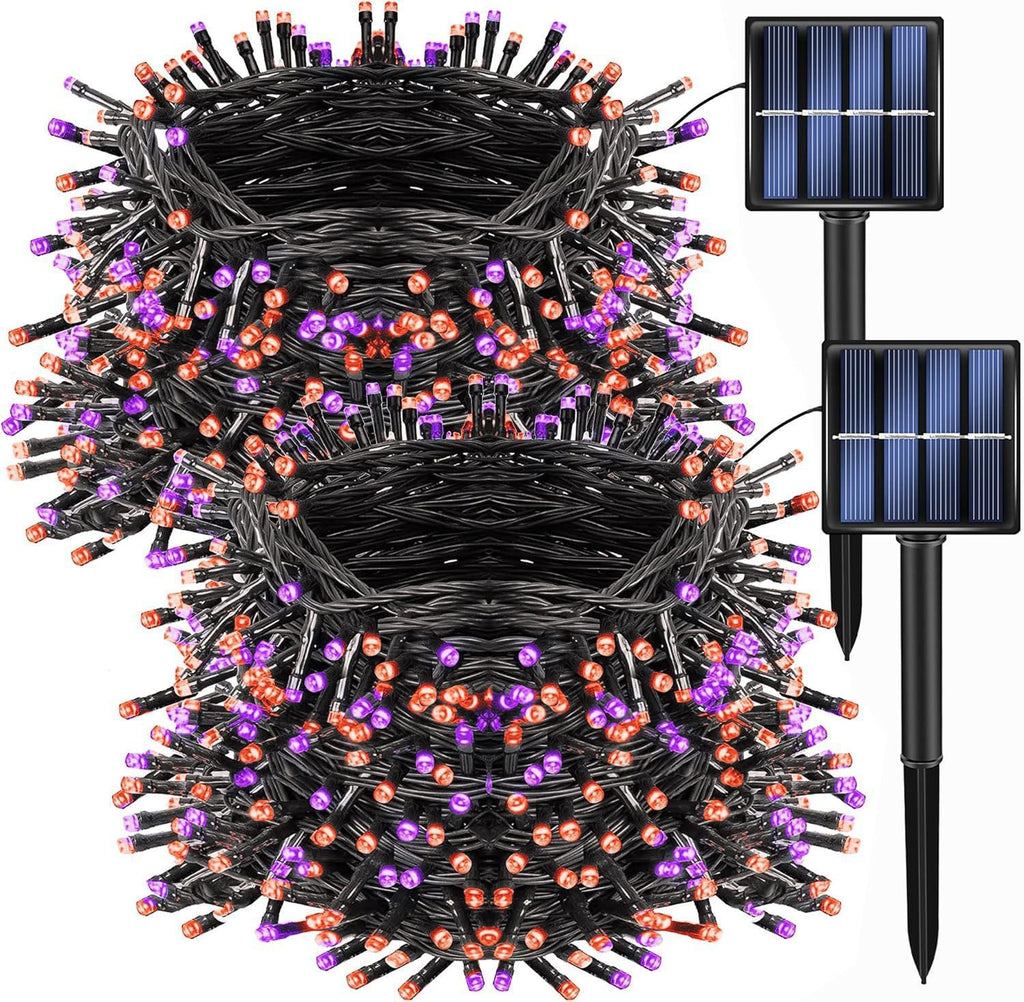 Halloween Noël et Jour de l'Indépendance Lumières à chaînes solaires