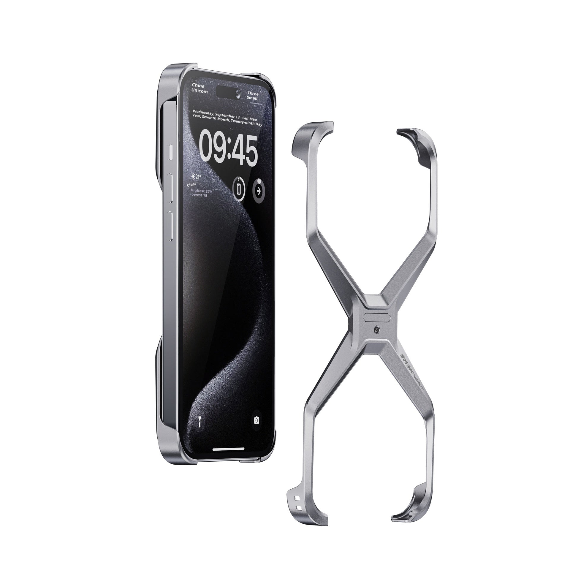 16Pro alliage d'aluminium Hollow sans cadre cas de dissipation de chaleur téléphone