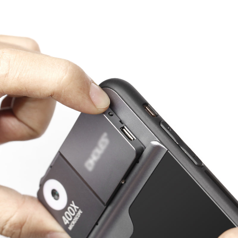 Aluminium Alliage Tpu Téléphone portable Microscope Lens 400X HD