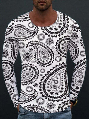 T-shirt tendance Hip-hop Gradient Swirl Retro