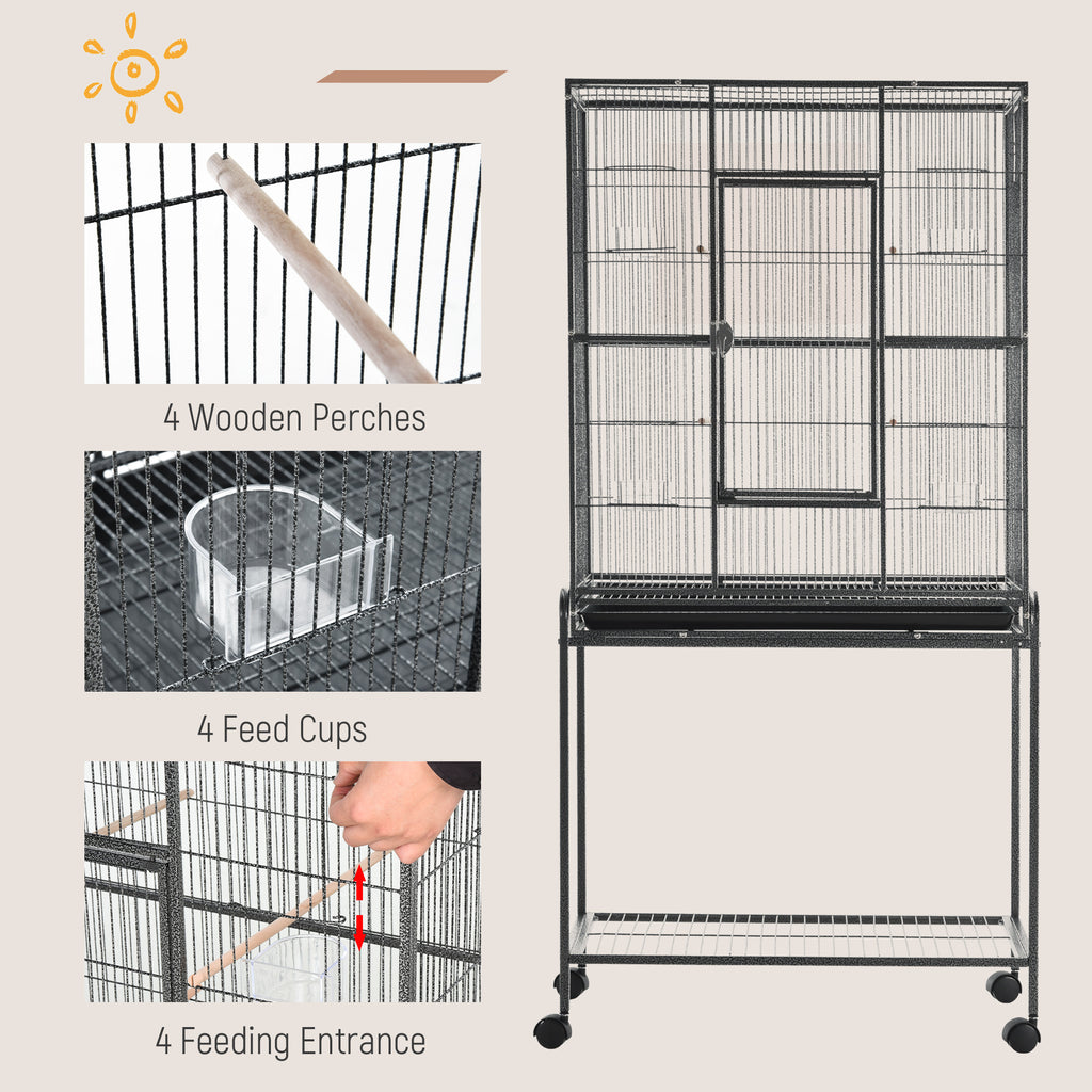 30" d'alimentation en cage en métal avec support de roulement amovible