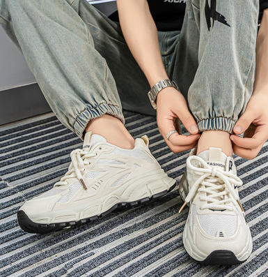 Homme lumière Hollow respirant anti-dérapant papa Sneakers