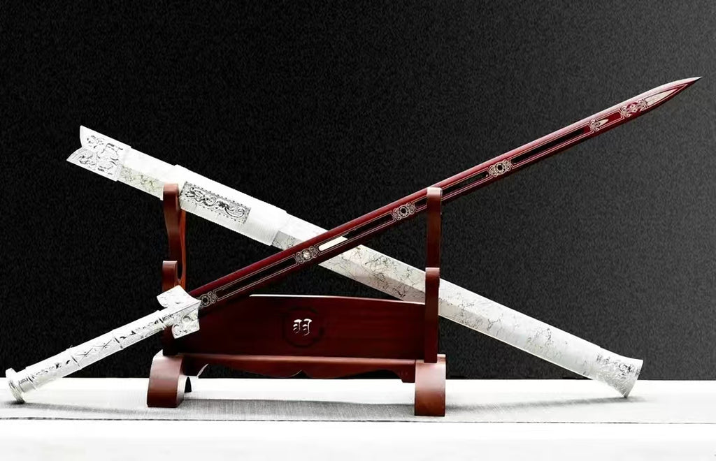 Épée Xuanhong Une pièce en acier à haute teneur en manganèse Arme à froid collectible non affûtée