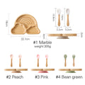 Style nordique Baby Bamboo Ensemble de vaisselle Spork combiné