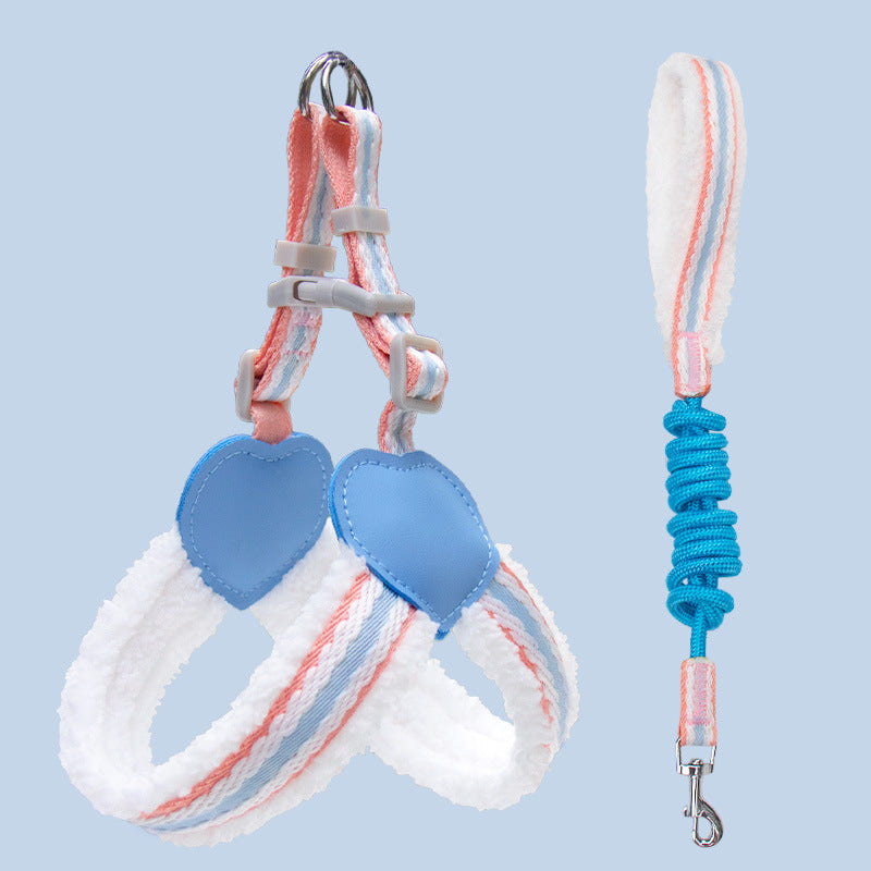 Leash de chien Été Respirant Corgi Shiba Inu Bichon Chest Vest Marcher Leash de chien Petit Et