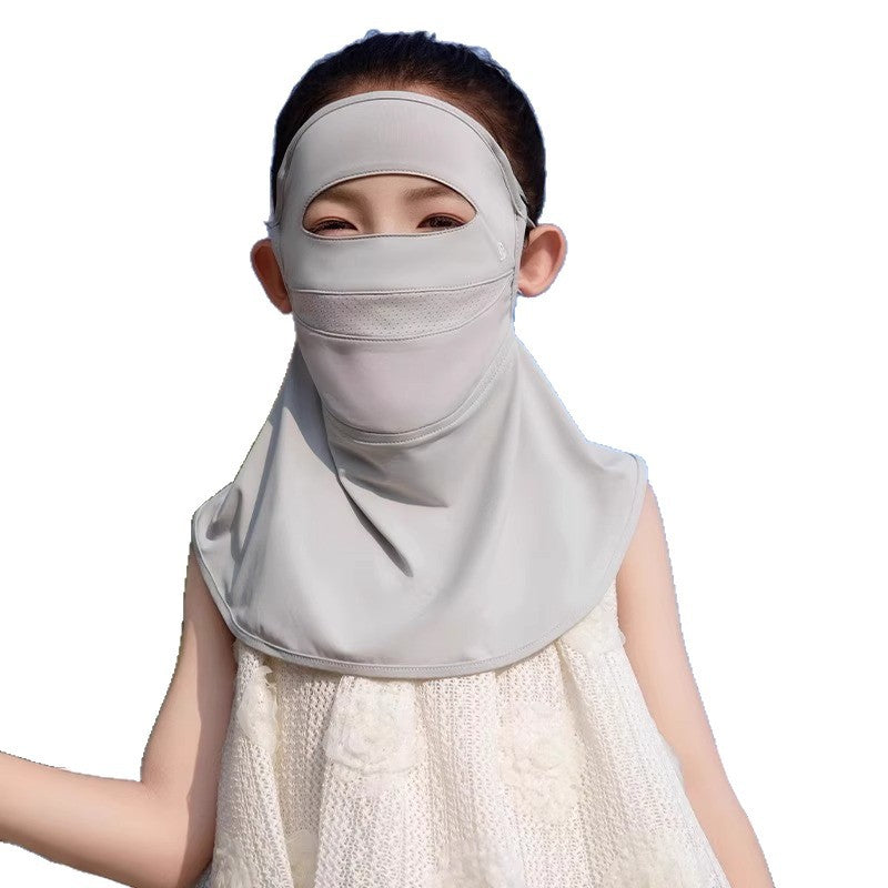 Ice Silk Full Face Masque de couverture de cou d'une pièce