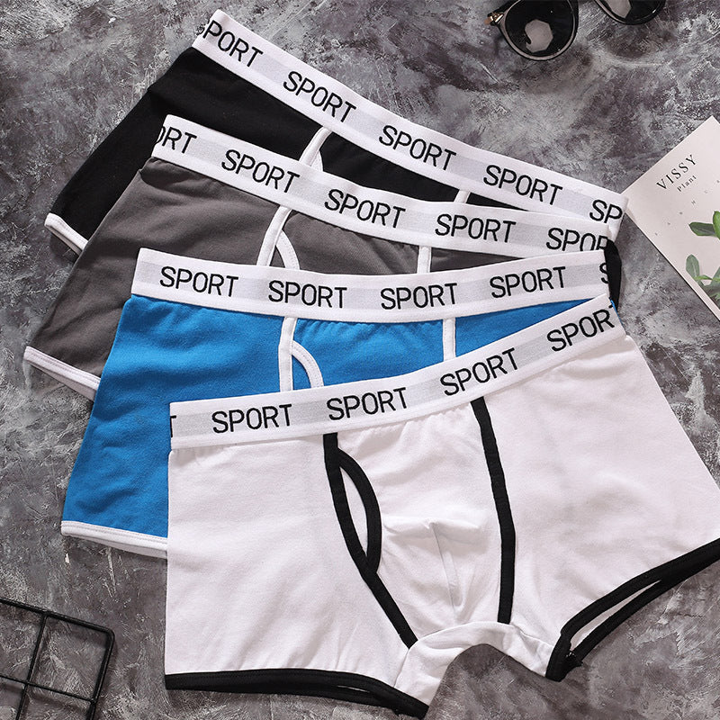 Slip de boxeur de sport en coton pour hommes